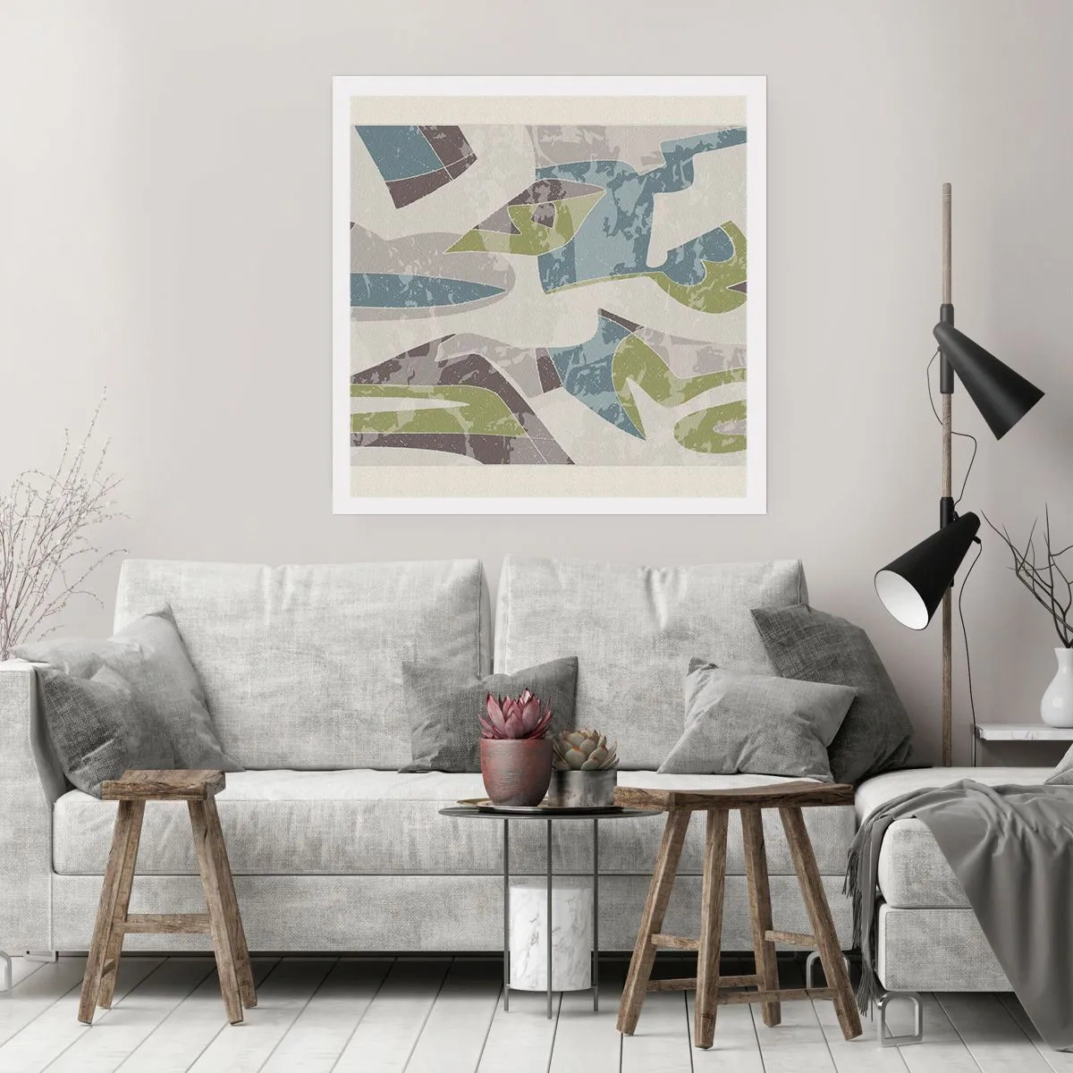 Poster - Komposition hinter dem Glas - 40x40 cm