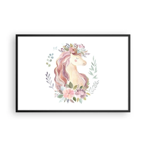 Poster in einem schwarzem Rahmen - Eine Einladung in die Welt der Märchen - 91x61 cm