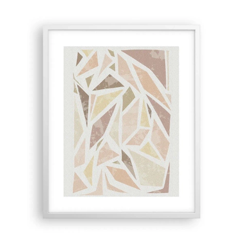 Poster in einem weißen Rahmen - Buntglas-Komposition - 40x50 cm