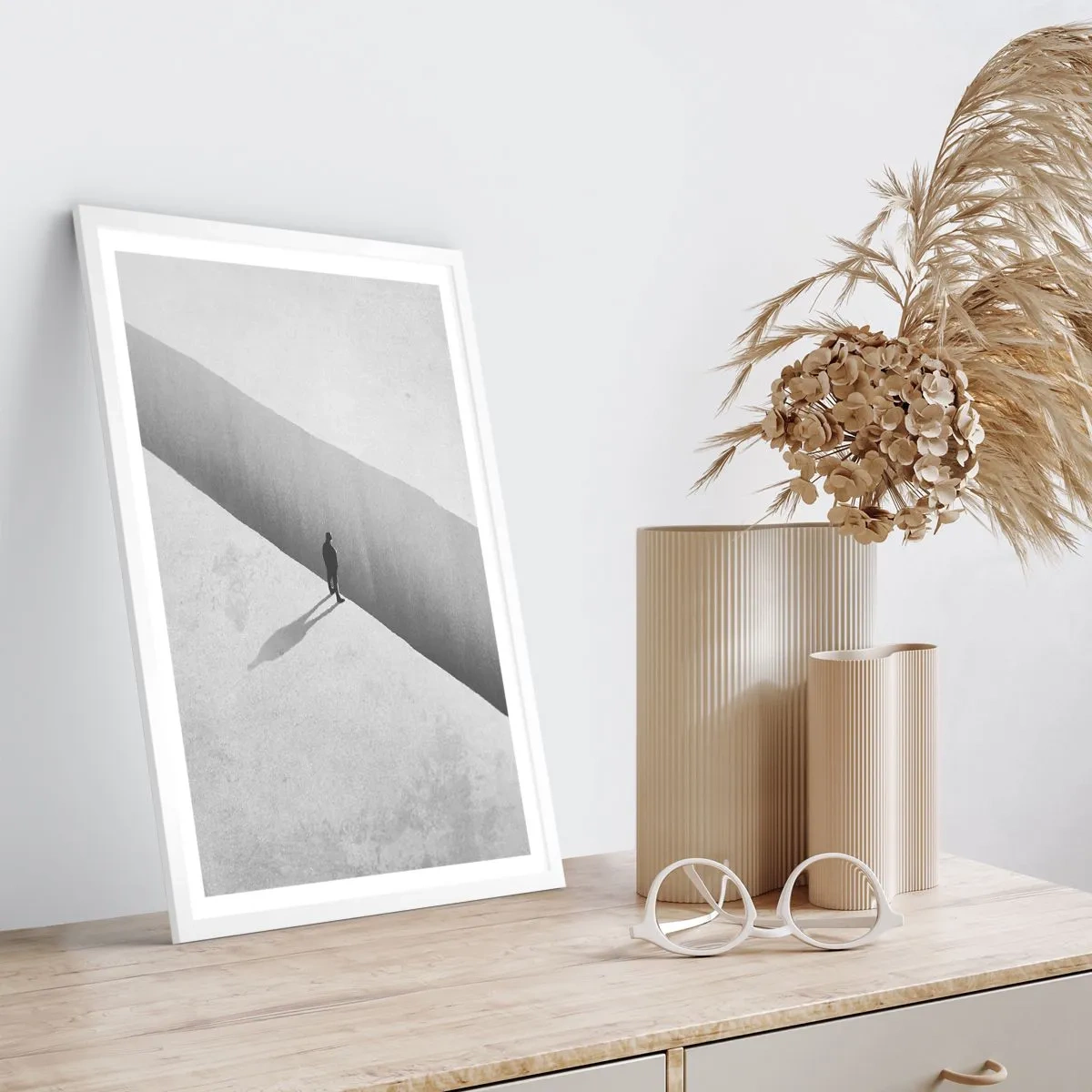 Poster in einem weißen Rahmen - Klares Ziel - 70x100 cm