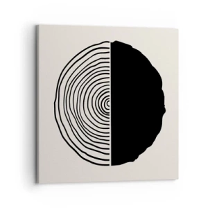 Bild auf Leinwand - Leinwandbild - Halb und halb - 70x70 cm