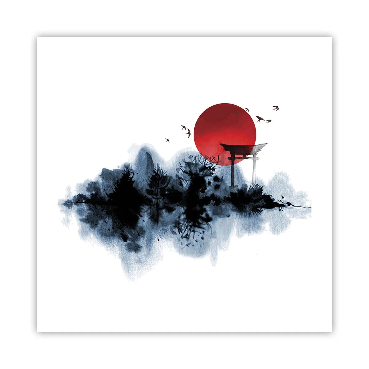 Poster - Japanische Sicht - 50x50 cm
