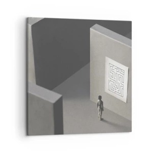 Bild auf Leinwand - Leinwandbild - Aber wo bin ich? - 50x50 cm