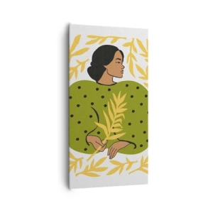 Bild auf Leinwand - Leinwandbild - Hawaiianisches Mädchen - 65x120 cm