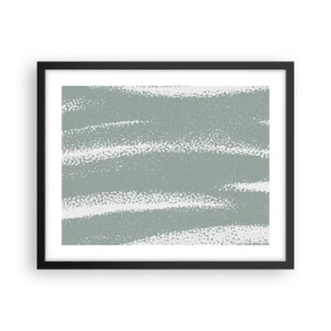 Poster in einem schwarzem Rahmen - Abstraktion im Winterklima - 50x40 cm