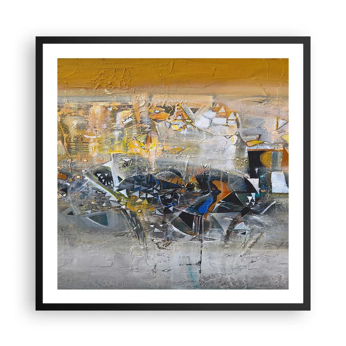 Poster in einem schwarzem Rahmen - Alles wird gut - 60x60 cm