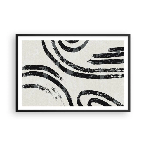 Poster in einem schwarzem Rahmen - Bei Hälfte angehalten - 91x61 cm