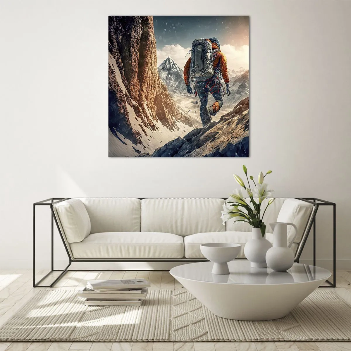 Glasbild - Bild auf glas - Einsamer Krieger - 70x70 cm