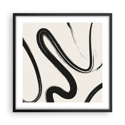 Poster in einem schwarzem Rahmen - Schwarz-Weiß-Laune - 50x50 cm