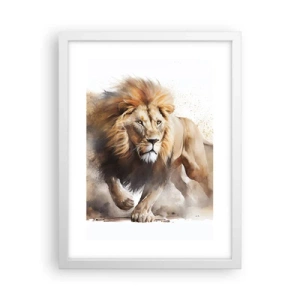 Poster in einem weißen Rahmen - Der König zog um - 30x40 cm