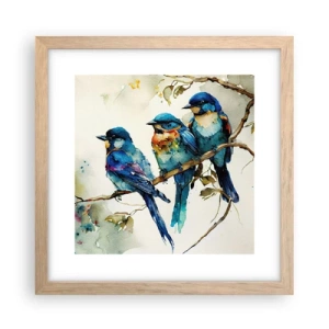 Poster in einem Rahmen aus heller Eiche - War er beleidigt? - 30x30 cm