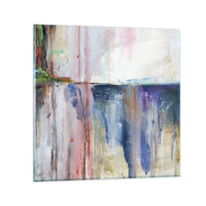 Glasbild - Bild auf glas - Bunte Eindrücke und Assoziationen - 70x70 cm