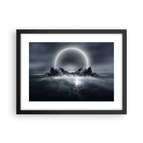 Poster in einem schwarzem Rahmen - Ende der Geschichte - 40x30 cm