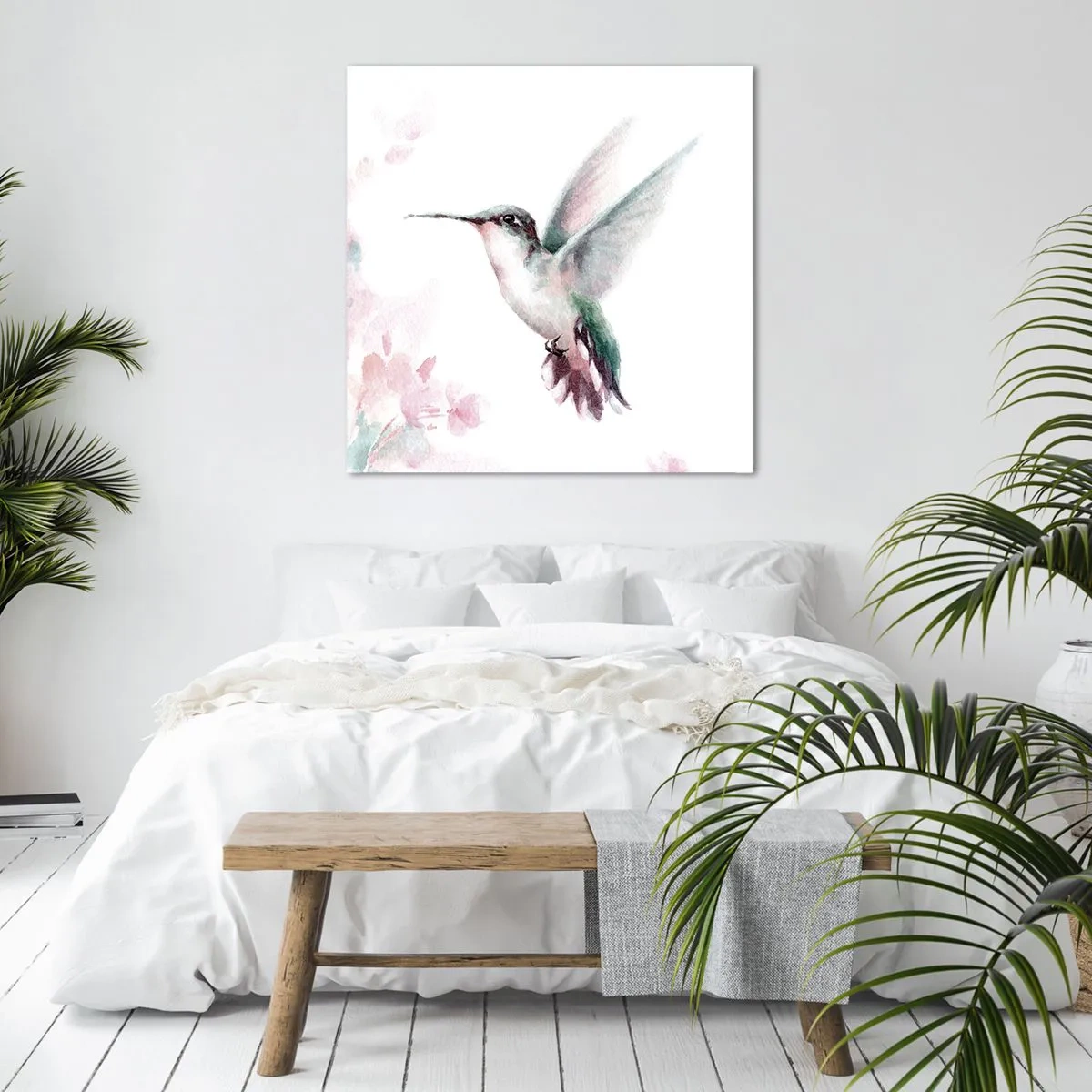 Bild auf Leinwand - Leinwandbild - Im Flattern gehalten - 50x50 cm