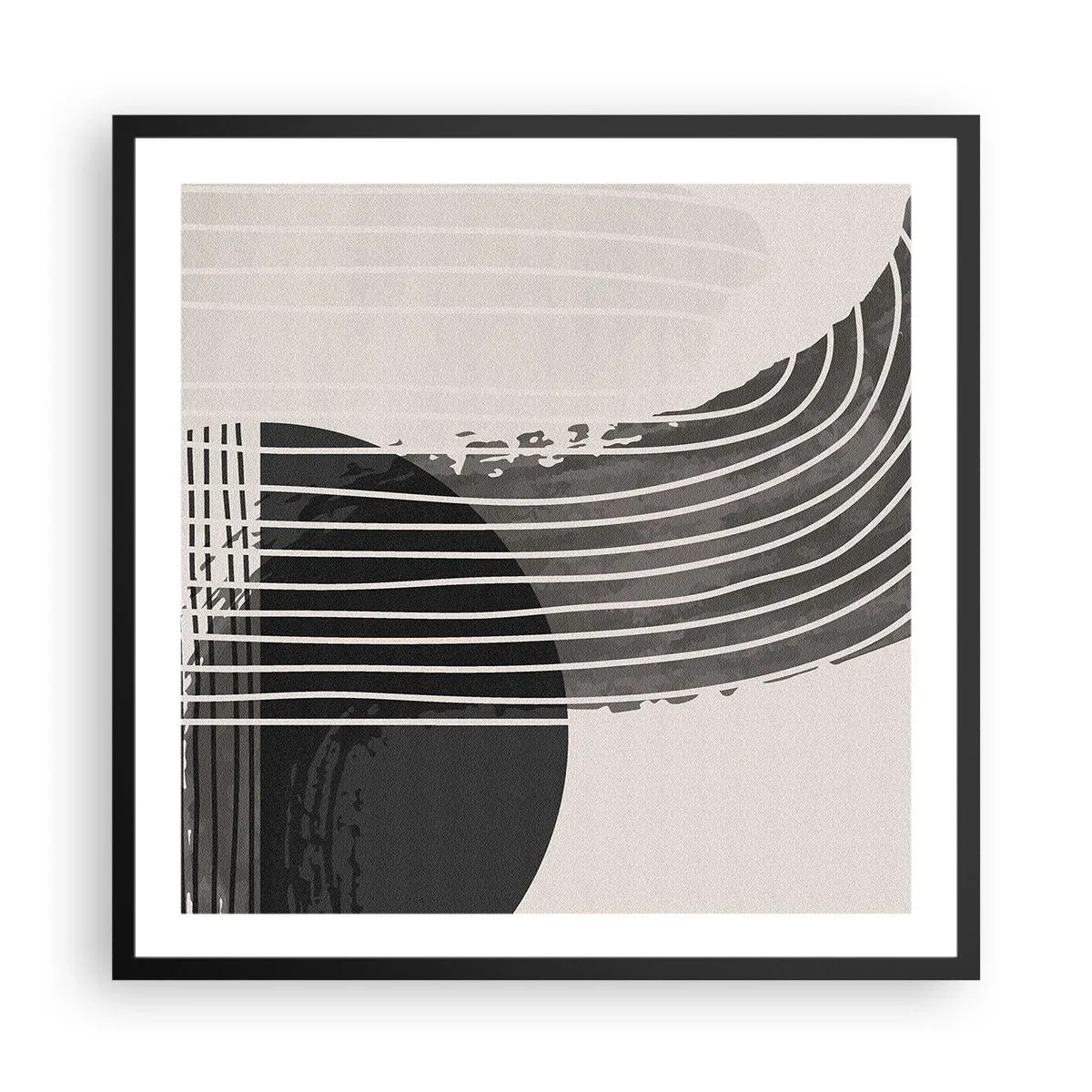 Poster in einem schwarzem Rahmen - Hin und zurück - 60x60 cm