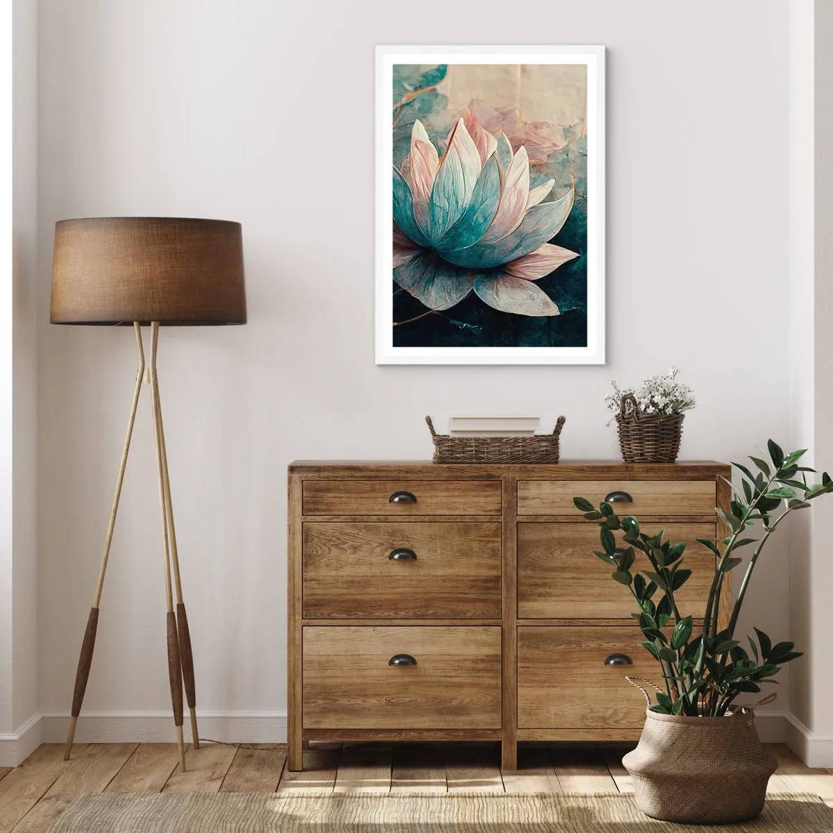 Poster in einem weißen Rahmen - Seesterne - 40x50 cm