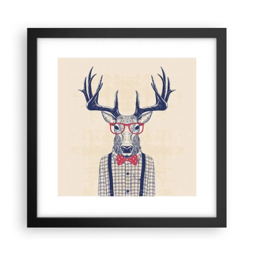 Poster in einem schwarzem Rahmen - Eine lustige Extravaganz - 30x30 cm
