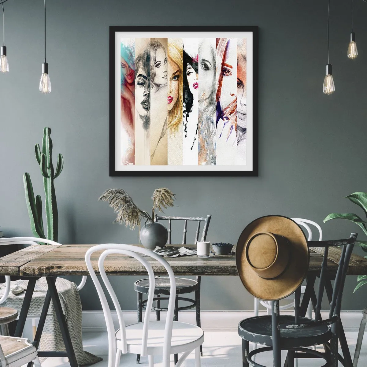 Poster in einem schwarzem Rahmen - Und es ist immer DU - 50x50 cm