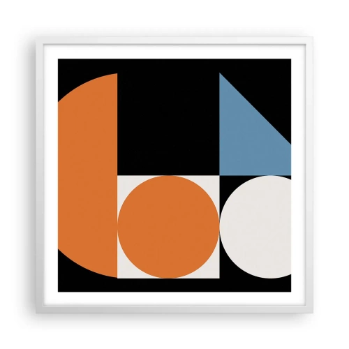 Poster in einem weißen Rahmen - Bebilderte Anordnung - 60x60 cm