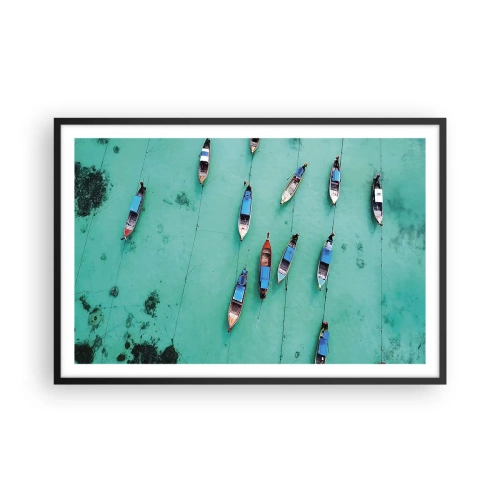 Poster in einem schwarzem Rahmen - In freudiger Erwartung - 91x61 cm