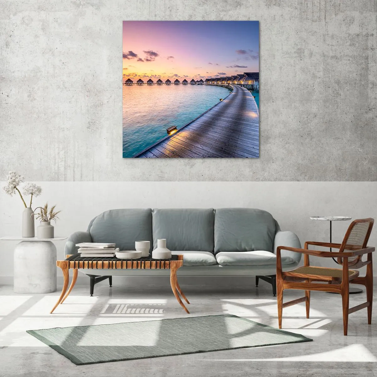 Glasbild - Bild auf glas - Urlaub - zurück zu den Quellen - 70x70 cm