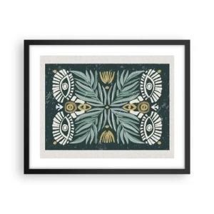 Poster in einem schwarzem Rahmen - Wie ein Volksausschnitt - 50x40 cm