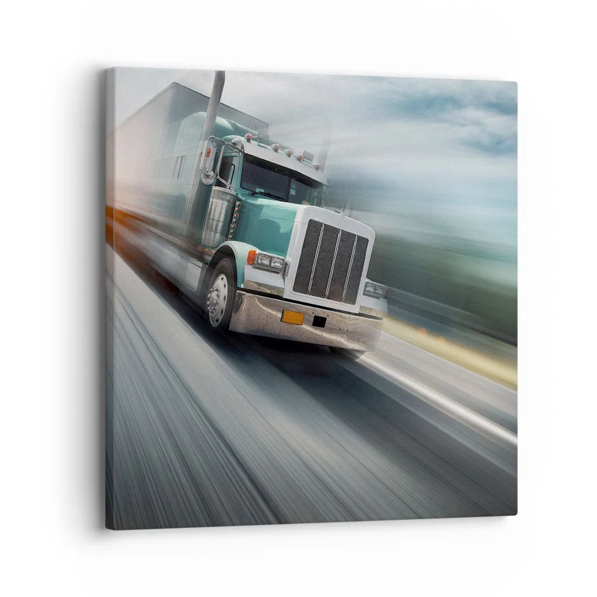 Bild auf Leinwand - Leinwandbild - Der amerikanische Riese in Eile - 30x30 cm