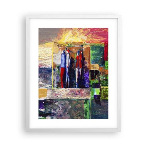 Poster in einem weißen Rahmen - Beziehungen und Emotionen - 40x50 cm