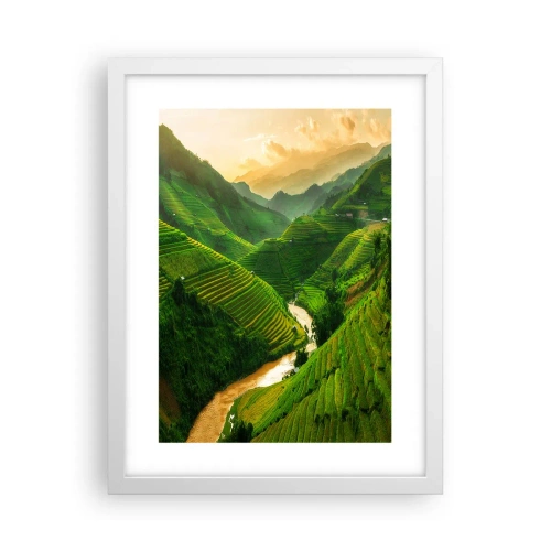 Poster in einem weißen Rahmen - Vietnamesisches Tal - 30x40 cm