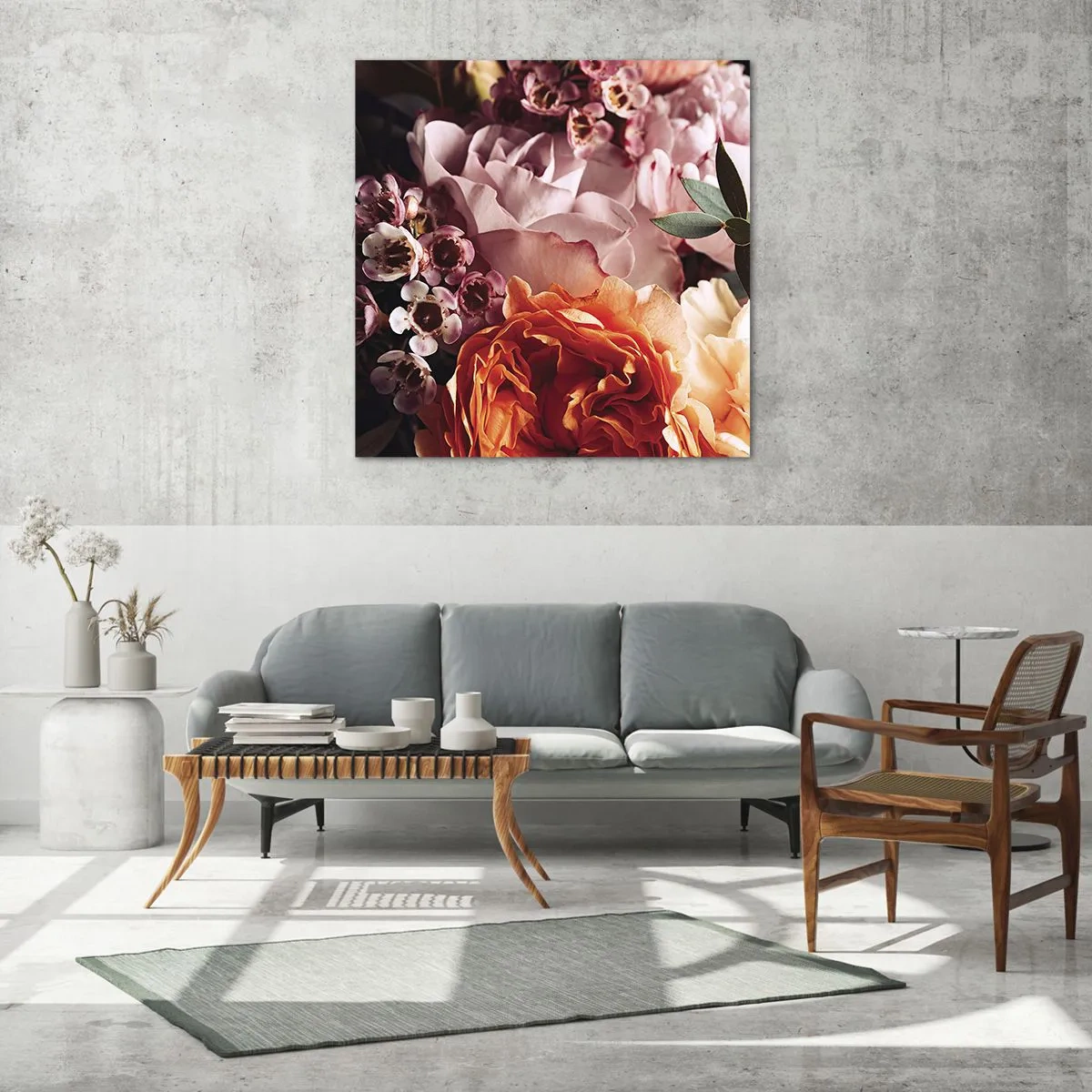 Glasbild - Bild auf glas - Eingehüllt in Schönheit - 50x50 cm