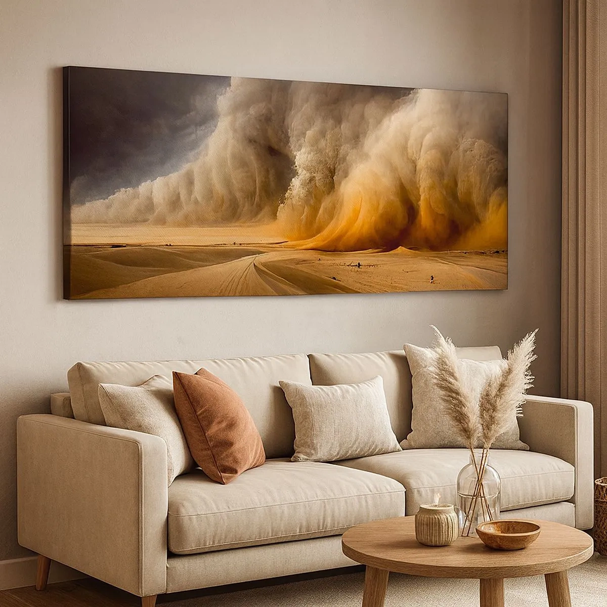 Bild auf Leinwand - Leinwandbild - Zorn der Wüste - 100x40 cm