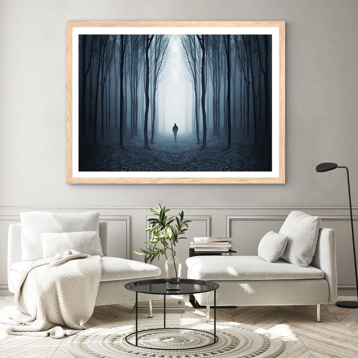 Poster in einem Rahmen aus heller Eiche - Alles einfach und übersichtlich - 70x50 cm