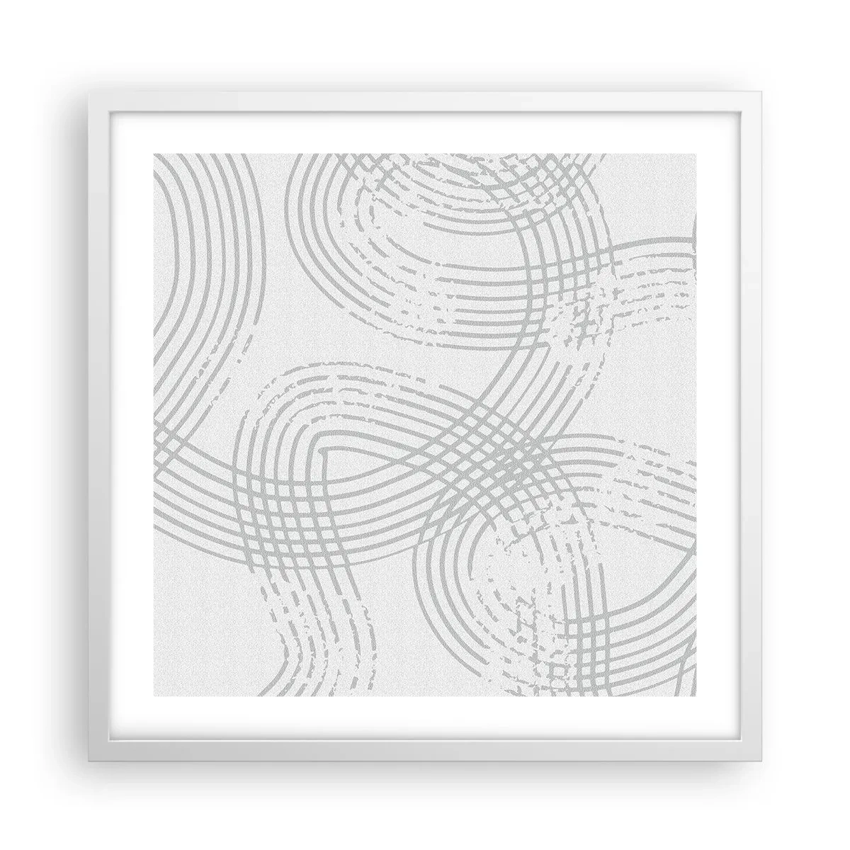 Poster in einem weißen Rahmen - Es gibt keinen einfachen Weg - 50x50 cm