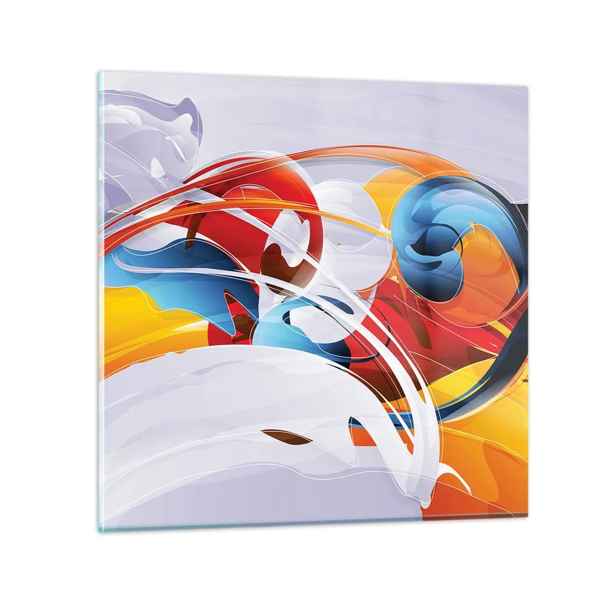 Glasbild - Bild auf glas - Der Tanz der Elemente - 70x70 cm