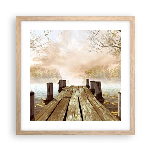 Poster in einem Rahmen aus heller Eiche - Die milde Traurigkeit des Herbstes - 40x40 cm