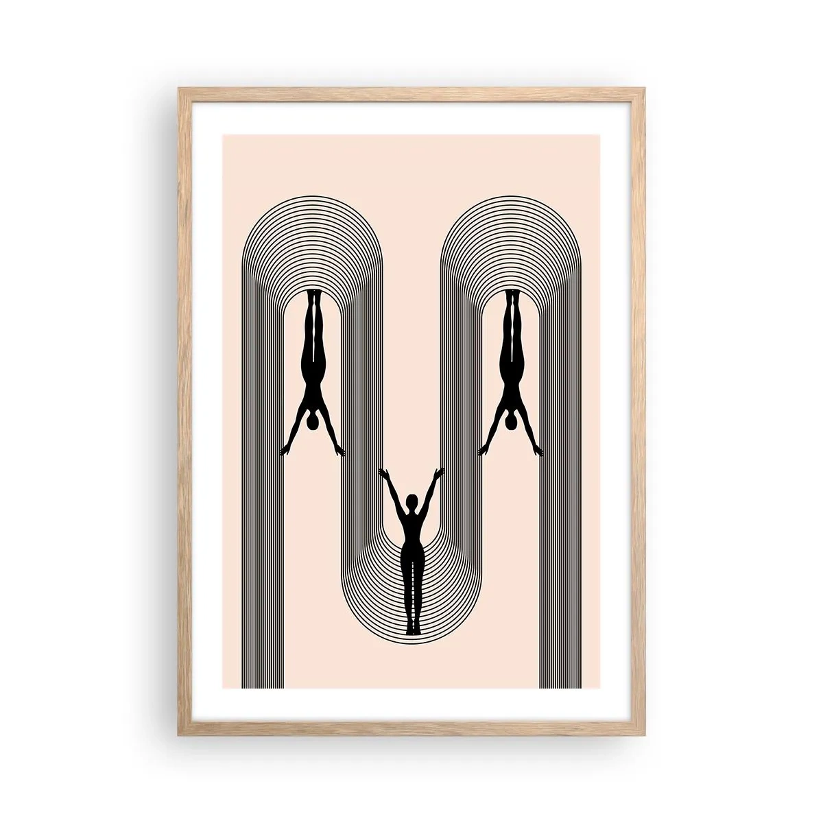 Poster in einem Rahmen aus heller Eiche - Verkehrt herum - 50x70 cm