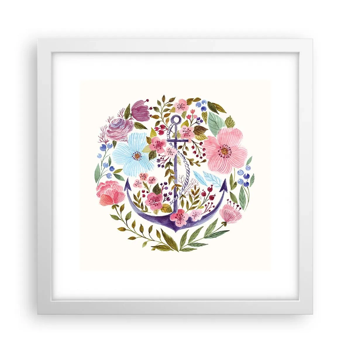 Poster in einem weißen Rahmen - Guter Traum eines Seemanns - 30x30 cm