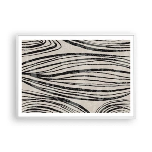 Poster in einem weißen Rahmen - Linienpool - 100x70 cm