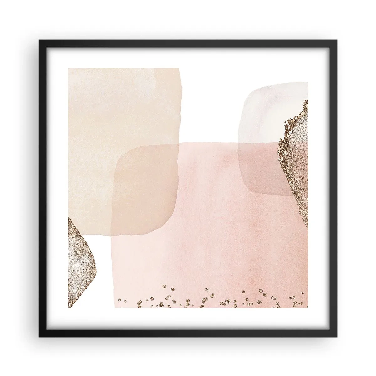 Poster in einem schwarzem Rahmen - Ein Blick durch die Farbe - 50x50 cm