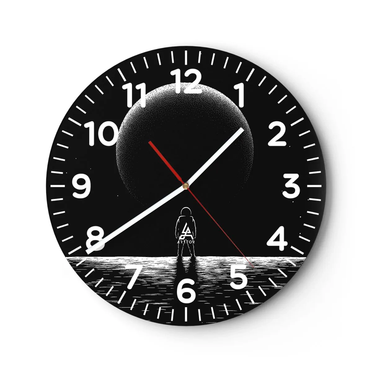 Wanduhr - Glasuhr - Angesicht zu Angesicht - 30x30 cm