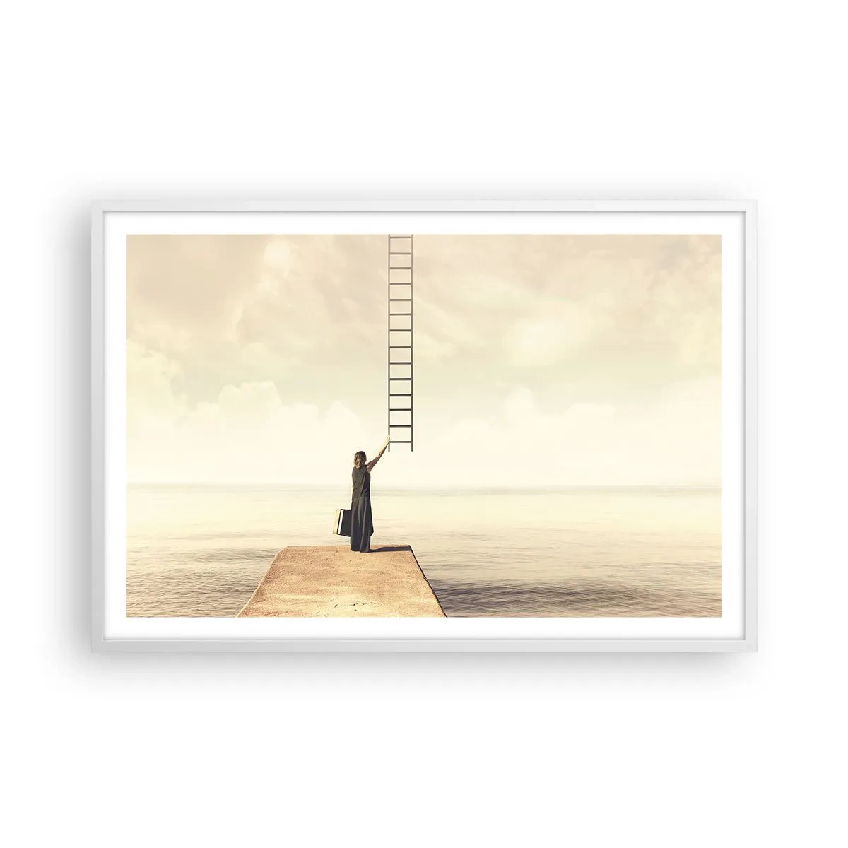 Poster in einem weißen Rahmen - Eine magische Reise - 91x61 cm