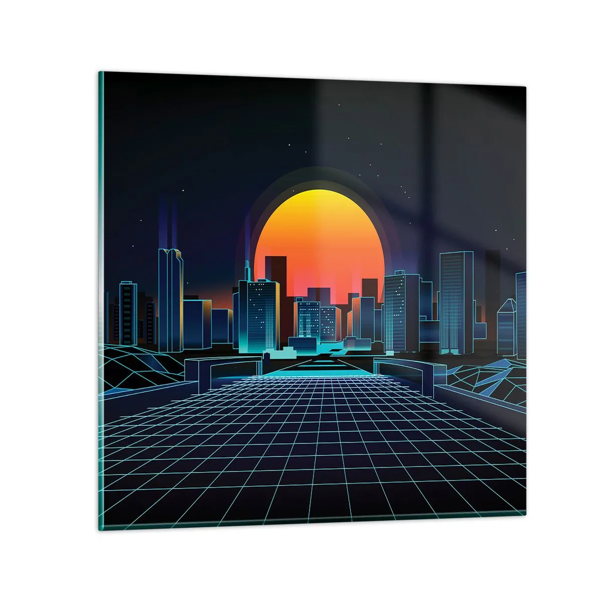 Glasbild - Bild auf glas - Willst du immer noch zu Real gehen? - 40x40 cm