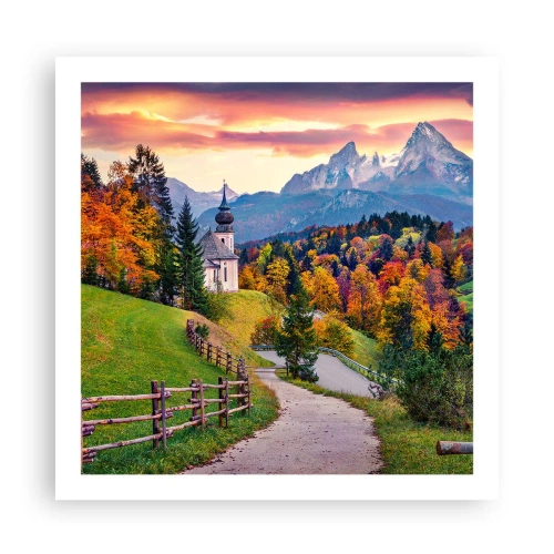 Poster - Landschaftsartige Malerei - 60x60 cm