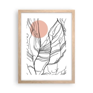 Poster in einem Rahmen aus heller Eiche - In einem Netz aus Zweigen - 30x40 cm