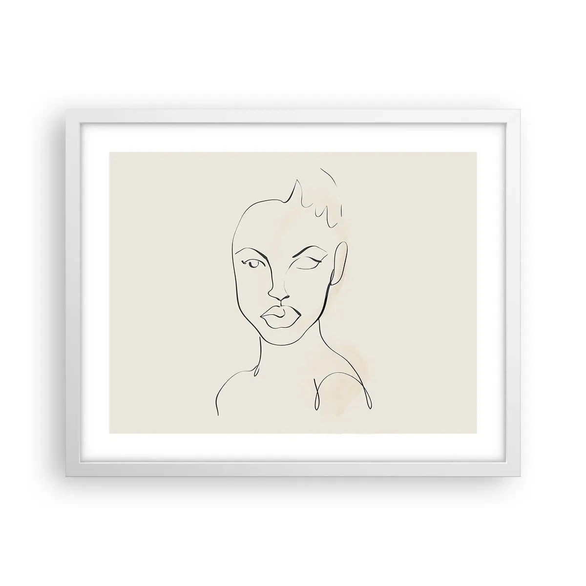 Poster in einem weißen Rahmen - Umriss der Sinnlichkeit - 50x40 cm