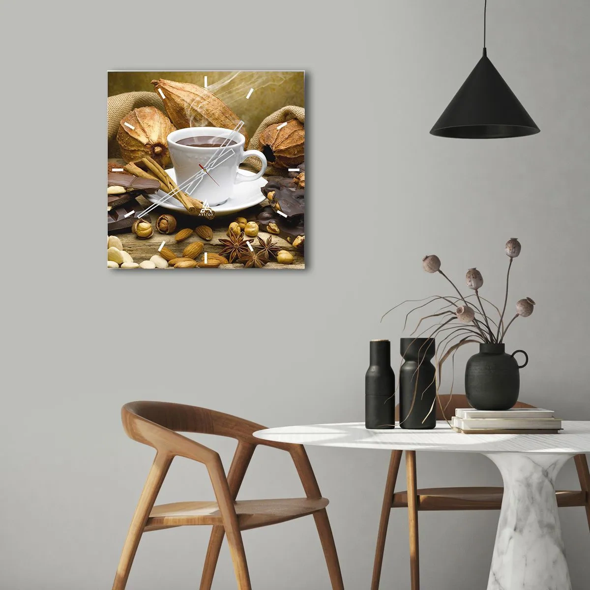 Wanduhr - Glasuhr - Für Nervenkitzel-Suchende - 40x40 cm