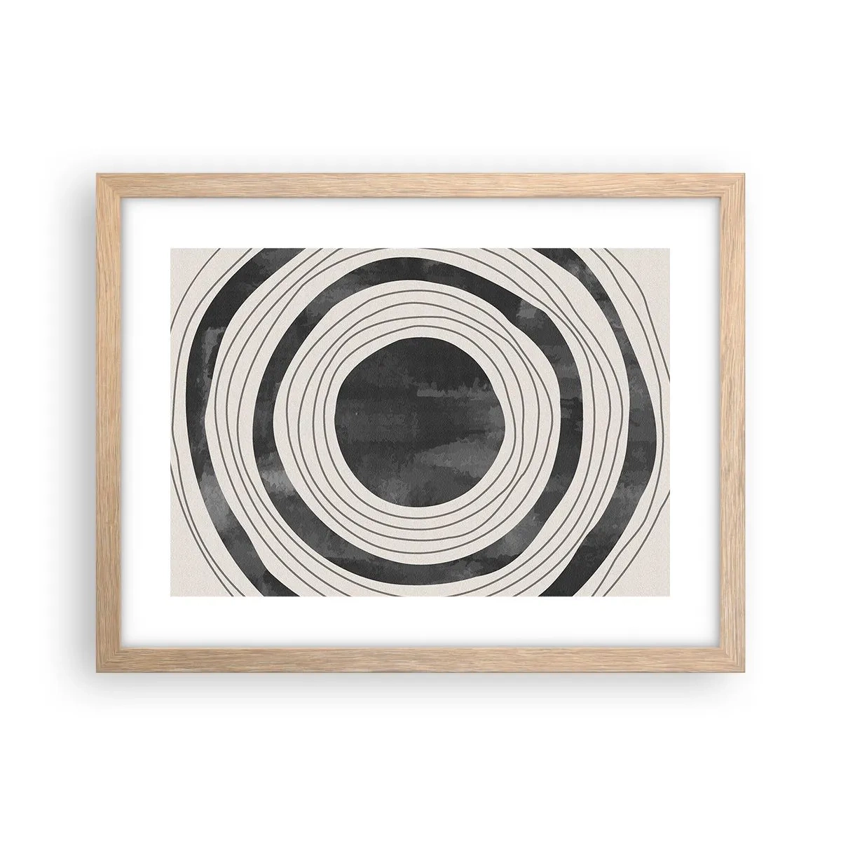 Poster in einem Rahmen aus heller Eiche - Auf den Punkt gebracht - 40x30 cm