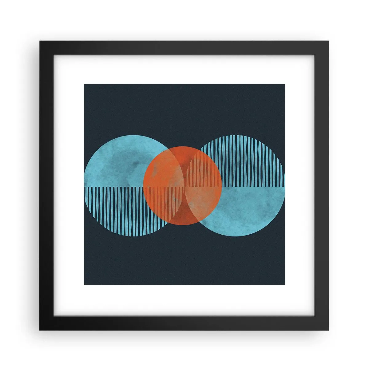 Poster in einem schwarzem Rahmen - Symmetrische Komposition - 30x30 cm