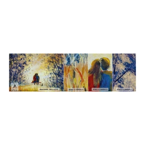 Fototapeten Muster Premium Canvas - Magischer Augenblick - Liebespaar, Park, Natur - 100x30 cm