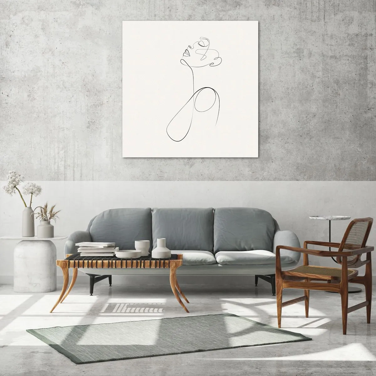 Glasbild - Bild auf glas - Versunken in Träumen - 70x70 cm